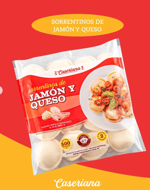 Sorrentinos de jamón y queso