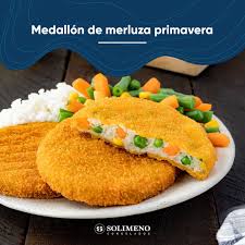 Medallón de merluza con primavera